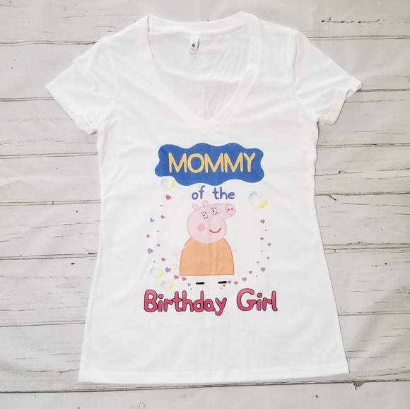 Next Level Apparel Tops - Peppa Pig Mommy Of The Birthday Girl Women…